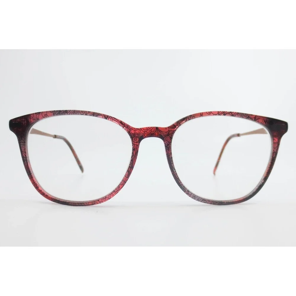 Ellen Tracy CV Sardinia Berry Swirl Eyeglasses Frames 49-16-135 Oval Patterned